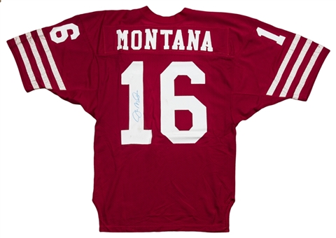 1985-87 Joe Montana Game Used and Signed San Francisco 49ers Home Jersey (MEARS A10 & Beckett)